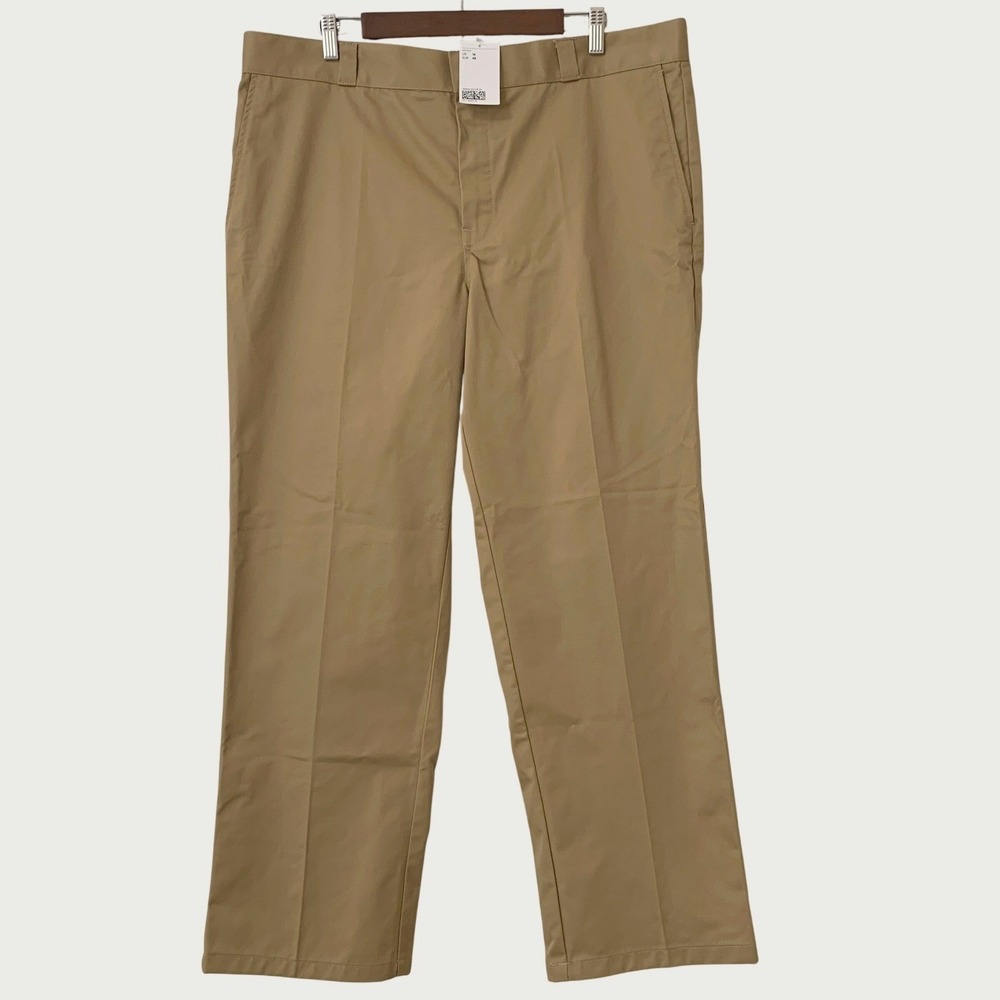 NWT H&M Divided Chino Pants Women 16 Khaki Straight Leg Business Casual Trousers